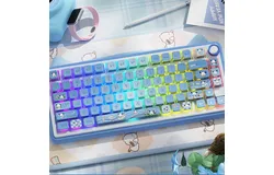 PBT Keycaps Shiny Keycaps ASA Profile 122 Keys Cute Keycap Set Custom Keycap Set Universal for 100&percnt;&comma; 75&percnt;&comma; 65&percnt;&comma; 60&percnt; Keyboards &lpar;Pacha Dog&rpar;