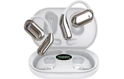 Open Bluetooth 5&period;4 headphones&comma; wireless earbuds Sports earbuds with built-in microphone with earhook for 50 hours playback time earbuds with LED display charging case