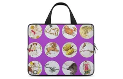 Retro&comma; Constellation Pattern Laptop Bag Women Man 10 12 13 15 17 Inch Office Notebook Travel Computer Handbag Waterproof Bag Notebook Cover