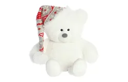 Aurora® Festive Holiday 38&period;1cm Snowballs™ Crystal Snowball Bear™ White Stuffed Animal