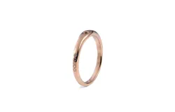 Qudo Basic Ring Fine In Rose Gold