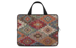 Geometric Color Block Laptop Bag Women Man 10 12 13 15 17 Inch Office Notebook Travel Computer Handbag Waterproof Bag Notebook Cover