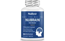 NuBest NuBrain&comma; Support Brain Health&comma; Focus & Memory&comma; 60 Vegan Capsules