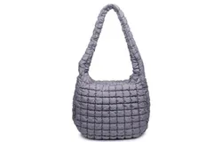 Sol And Selene Women&apos;s Revive Puffer Hobo Bag In Gray