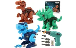 Children&apos;s Toys STEM Dinosaur Toys&colon; Disassembly Toys for Children Ages 3-5 &vert; Learning and education building construction kit with electric drill &vert; Birthday gifts for boys and girls with toddlers aged 3&comma; 4&comma; 5&comma; 6&comma; 7&comma; 8 years old