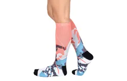 Alpine Racer Pattern CoolMax Socks, Nature Collection for Men & Women Eco-Friendly Colorful Crew Socks