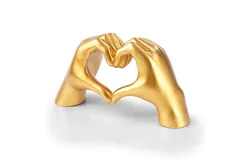 Gesture Statue Decoration Home Decor Bedroom Bookshelf Coffee Table Hand Decor Sculpture Love Finger Aesthetic Accents Decorations Thanksgiving Valentine Day Gifts &lpar;Gold&rpar;
