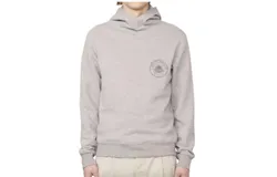 Officine Générale Ozzy Logo Hoodie Sweater In Heather Grey