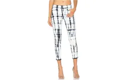 J Brand Capri Crop Tie Dye Skinny Jeans In Blue &amp&semi; White