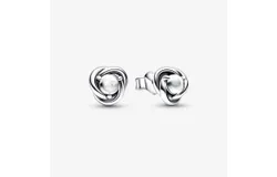 Pandora Women&apos;s April Birthstone Eternity Circle Stud Earrings In Clear