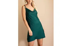 Glam The Perfect Slip Dress In Hunter Green