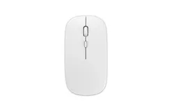 Bluetooth Wireless Keyboard and Mouse Combo,Ultra-Slim Ergonomic Small Rechargeable Bluetooth Keyboard Mouse Set for Apple iPad iPhone Samsung Tablet Phone Android PC Computer Mac Smartphone- white single Bluetooth mouse battery