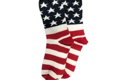 American Flag Patriotic Socks&comma; Premium Quality Cotton Crew Socks