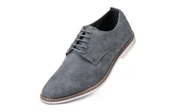 Mio Marino Men&apos;s Oxford Casual Suede Shoes-Dappled Ash-7&period;5
