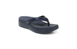 Vionic Women&apos;s High Tide Ii Platform Sandal - Wide Width In Navy Patent