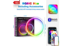 Creative Desk lamp RGBIC Magic desktop atmosphere light gaming desktop&NewLine;Bluetooth version &lpar;10 "&rpar; White appearance