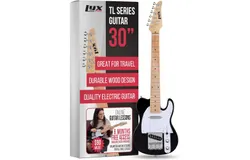 LyxPro Beginner 30" Telecaster Style Electric Guitar&comma; Paulownia Body&comma; Black