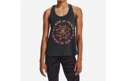 Under Armour Run In Peace Tank Top In 001-Heather Black