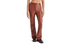 Steve Madden Mercer Faux Leather Pant In Cognac
