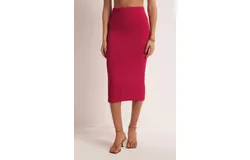 Z Supply Aveen Midi Skirt In Dragon Fruit