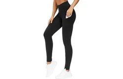 Thick High Waist Yoga Pants with Pockets&comma; Tummy Control Workout Running Yoga Leggings for Women m