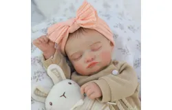 NPK-Sleeping Realistic Newborn Baby Dolls-Soft Cloth Body-20ich&sol;50&period;8cm