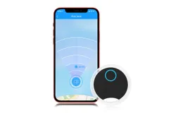 1pcs Mini Tracking Device Anti-lost Alarm S8 Round Bluetooth Smart Tracker Child Finder Pet Tracker Wireless Two-way Locator-black