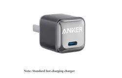 Anker mobile phone fast charging wall charger Obsidian Black 20W safe charging suitable for iPhone 8-15