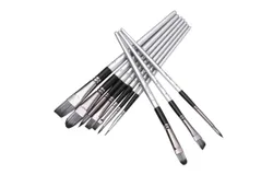 12pcs Artist Paint Brushes Set Watercolor Brush Pen Nylon Hair Paintbrushes Professional Art Supplies for Acrylic Oil Watercolor Gouache Nail Body Face Miniature Detail Rock Painting for Children