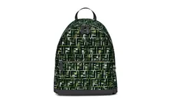 Fendi FF Zucca Nylon Multicolor Camouflage Print Large Backpack
