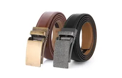 Mio Marino Men&apos;s Snowfall Aureate 2 Pack Linxx Ratchet Belt-Deep Charcoal & Burnt Umber-Adjustable from 38" to 54" Waist