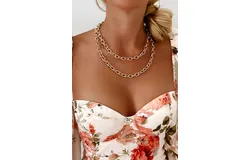 Boho Love Layered Gold Chain Necklace In Gold