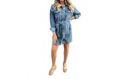 Idem Ditto Afton Mini Dress In Denim