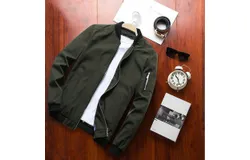 Men&apos;s Lightweight Bomber Jackets Light Track Jackets Casual Summer Windbreaker Outdoor Golf Fashion Coat for Men
