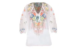 Johnny Was Taifa Blouse White