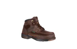 Georgia Boot Men&apos;s Moc Toe Athens Work Boot - Wide In Brown