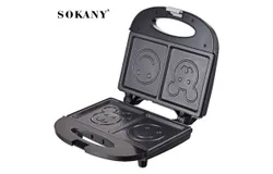 Toaster&comma; smiley face cartoon pattern toaster&comma; multifunctional toaster oven&comma; baking cute toaster oven&comma; can grill sandwiches&comma; sausages&comma; burgers&comma; steaks&comma; panini all kinds of breakfast&comma; easy to clean