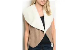 Rolypoly Sherpa Crop Jacket In Taupe