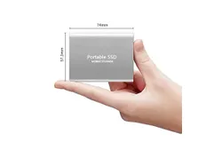 External Solid State Drive Mobile SSD 14TB High Speed Portable External Solid State Drive Storage USB3&period;1 Type-C Compatible with PC&comma; Laptop&comma; and Mac &lpar;128G 14T High Speed Transfer&comma; Silver&rpar;