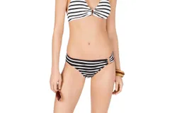 Ralph Lauren Stripe Mix Ring Front Hipster In Black