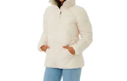 Rip Curl Shorebreak Puffer Jacket In Off White