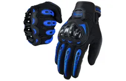 Motorcycle Gloves for Men and Women Full Finger Touchscreen Mountain Dirt Bike Gloves for Powersports &lpar; Blue&rpar;
