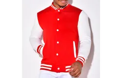 Men&apos;s Fashion Varsity Jacket Causal Slim Fit Cotton Letterman Baseball Bomber Jackets