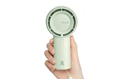 JISULIFE Handheld Portable Turbo Fan，4000mAh USB Mini Small Pocket Fan-FA43 Plus Green