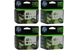 2x HP 61XL Black Ink Cartridge CH563WA &plus; 2x HP 61XL High Yield Tri-color CH564WA Original Ink Cartridge