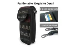 Kamala Harris 2020 Vintage Style Pu Leather Crossbody Phone Bag Card Slots Flip Phone Purse With Adjustable Strap 7&period;6x4&period;9inch