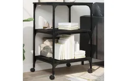 Printer Stand 3-Tier Black 19&period;7"x16&period;1"x29&period;5" Engineered Wood