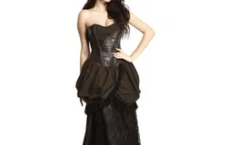 Pentagramme Gothic Steampunk Dress In Brown Black