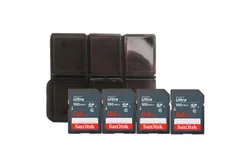 4x SanDisk 64GB Ultra SDXC UHS I Memory Card with Memory Card Holder