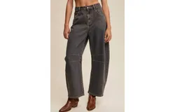 Listicle Brandi Barrel Jeans In Indigo